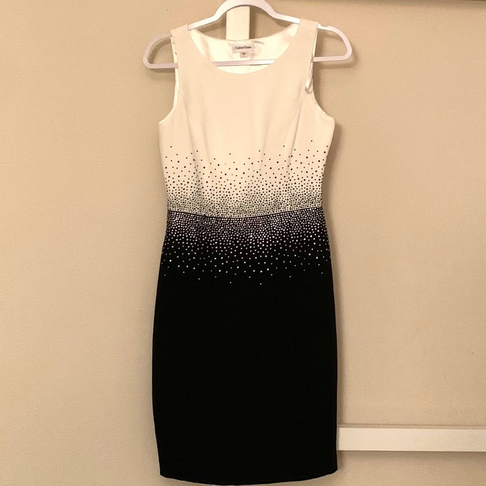 Calvin Klein Black and white dress